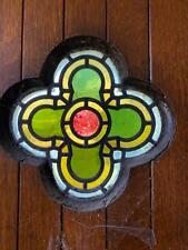 ANTIQUE STAINED GLASS WINDOW FROM A CLOSED CHURCH - CMC89