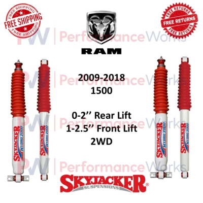 Juego de Amortiguadores Skyjacker 1-2.5" Elevador Delantero y 2" Trasero Para 09-18 Ram 1500 2x2 Foto 1 de 4