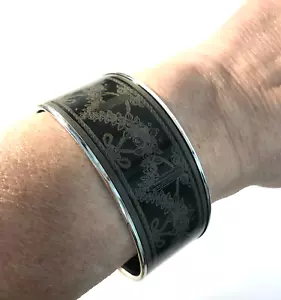 MICHAELA FREY WILLE Garlands ENAMEL WIDE Bangle BRACELET - Picture 1 of 9