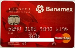 Banamex Clasica Internacional Credit Card▪️Mexico▪️Expired in 2010▪️Chip - Picture 1 of 2