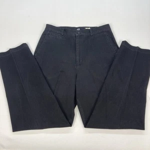 Dockers Damen Hose 14 x 31 schwarz mittelhoher Bund flache Vorderseite Khakis gerades Bein - Bild 1 von 16