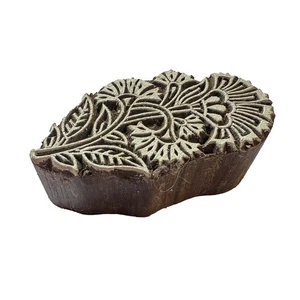 7,5 cm Wildblumen Holz Druckblock Stempel Basteln Batik Einladungen Stoff - Bild 1 von 2