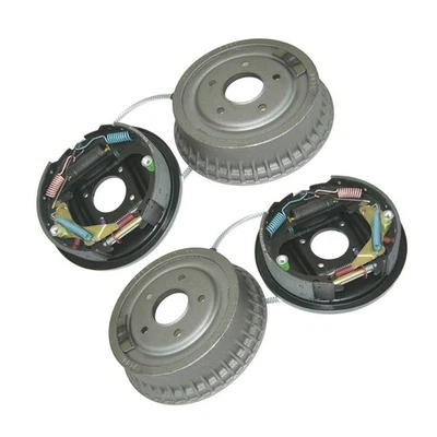 GM 1968-77 A-Body completo 9-1/2" conjunto de freno de tambor trasero sin protectores contra salpicaduras Foto 1 de 4
