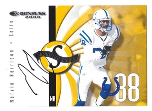 2000 Donruss Marvin Harrison Auto Signature Series Gold SP Autografo #/25 Colts - Foto 1 di 2