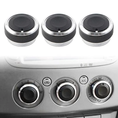 3 x Fit Ford Focus MK2 MK3 Mondeo C/S-max Air Conditioner Switch Knob Button Blk - Image 1 of 4