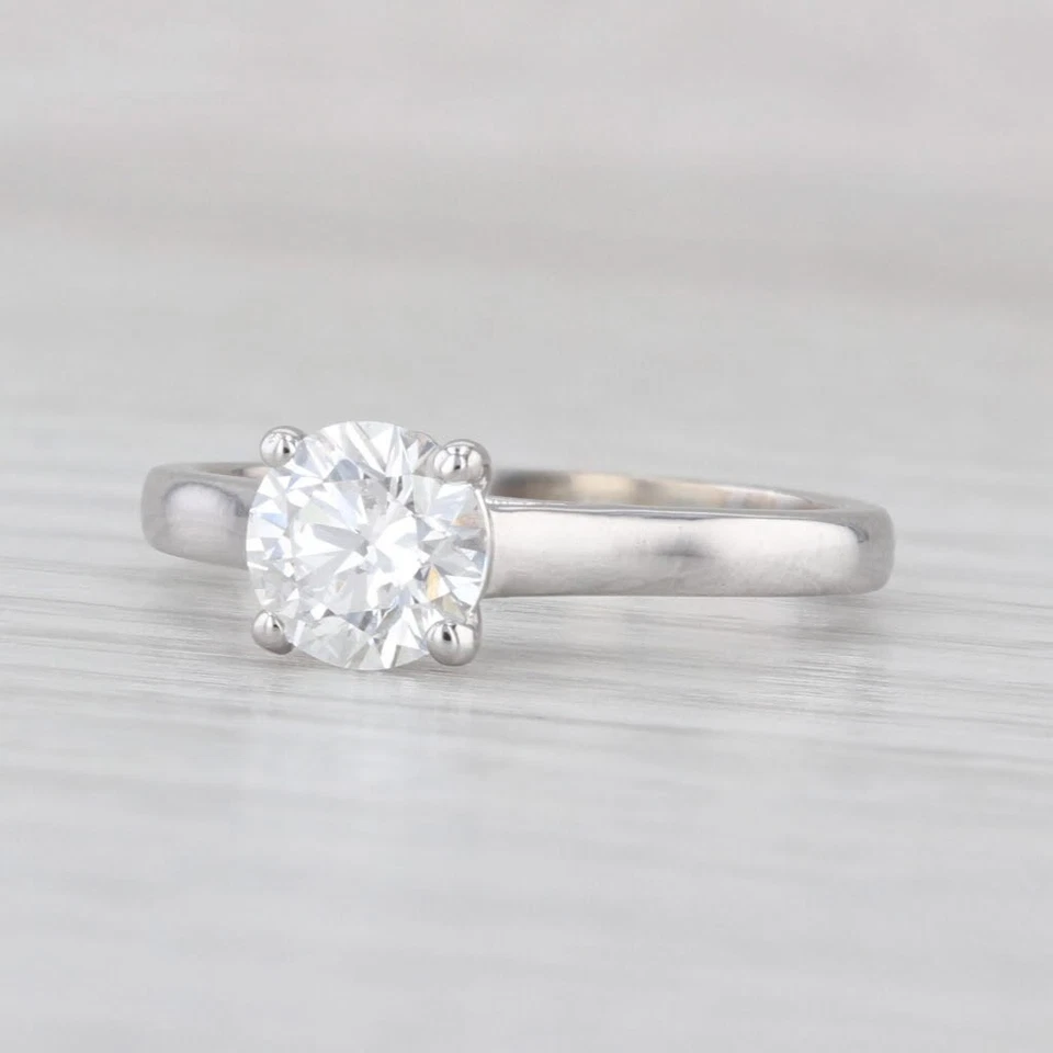 1.06ct Round Lab Grown Diamond Solitaire Engagement Ring 14k White Gold Sz 7 IGI - Image 1 of 4