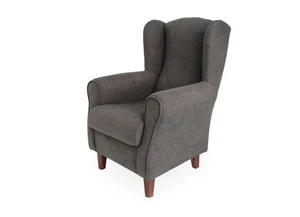 Butaca Calahorra tapizada en tela antimanchas gris. 77 cm(ancho) 104 cm(altura)  - Imagen 1 de 1