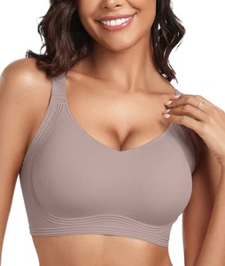 Womens Seamless Push Up Bras No Underwire Full Coverage Comfortable Bra V Nec... - Picture 1 of 7
