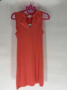 Michael Michael Kors ärmelloses Kleid Rüschen korallefarben neu mit Etikett small  - Bild 1 von 8
