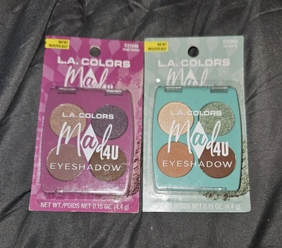 L.A Colors Mad 4 U Eyeshadow Quads in C37246 Mad Hatter & C37243 Tea Party  0... - Image 1 of 4