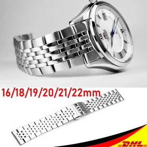 DE Silber Uhrenarmband Königsklasse Edelstahl 16-22mm aus 316er Edelstahl DHL. - Bild 1 von 18