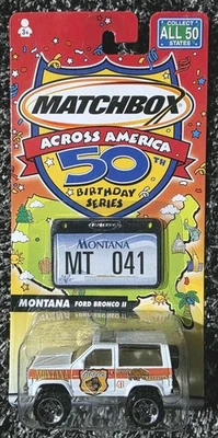 Matchbox Across America 50th Birthday Montana Ford Bronco II Fast Shipping  - Image 1 of 2