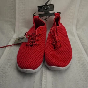 Take A Walk Shoes Womens Size 7 Red Mesh Lace Up Lightweight Walking Sneakers - Picture 1 of 7