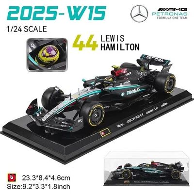 F1 2024 Lewis Hamilton Mercedes AMG W15 E Diecast Car Driver & Case Model 1:24 - image 1 of 4