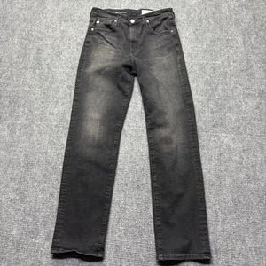AG Adriano Goldschmied Jeans Womens 29x29 Black Saige High Rise Straight Denim - Picture 1 of 14