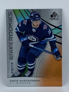 2019-20 SP Game Used Authentic Rookies Orange /118 David Gustafsson RC #174 Jets - Picture 1 of 3