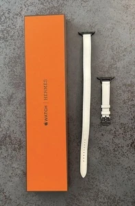 Apple Watch Hermes biały dwuwarstwowy skórzany zegarek z Japonii rzadki towar przedmiot słodki - Zdjęcie 1 z 12