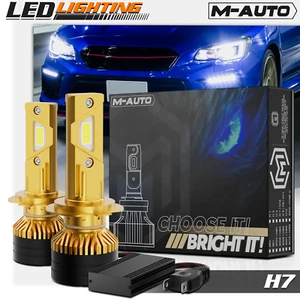 2x H7 6500K Headlight LED Bulb Kit High/Low Beam Fog Lighting DRL w/Cooling Fan - Picture 1 of 12