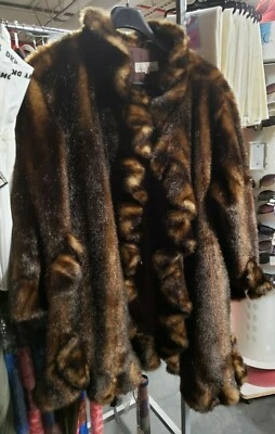 Awesome Silhouettes Plus Size 3/4 Length Faux Fur Coat EUC Sz 1X - Image 1 of 4