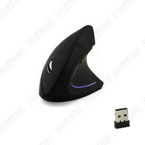 Ergonomic Optical Vertical 6 Keys USB Wireless Mouse 2.4GHz 1200DPI w/o Battery