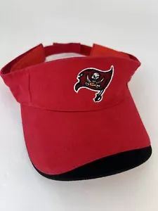 NFL Tampa Bay Buccaneers Visor Hat Cap Adjustable Red/Black Bucs Hammette EUC - Picture 1 of 8