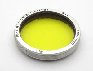 Rollei Bayonet 1 Medium Yellow (Gelb-Mittel) Filter (#4) - Cleaned and Checked - Picture 1 of 2