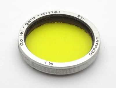 Rollei Bayonet 1 Medium Yellow (Gelb-Mittel) Filter (#4) - Cleaned and Checked - Image 1 of 2