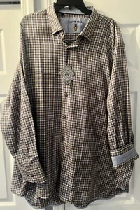 Visconti Black Mens Button Down L/S Shirt Size 3XLB New W/Tag Retail $145.00 - Picture 1 of 5