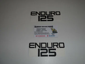 125 DTMX YAMAHA ANNEE 1977/1978 EMBLEMES NOIR COMPATIBLES POUR CACHES LATERAUX - Picture 1 of 3