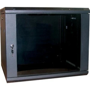 Wall Rack Network Data Cabinet 22U W 600mm x D 590mm x H 1037 mm Black - Afbeelding 1 van 4
