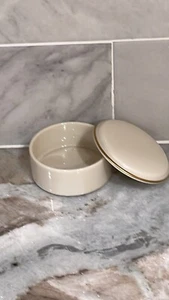 EUC Vintage Lenox Special Collection Round Trinket Box Gold Trim Bone China  - Picture 1 of 10