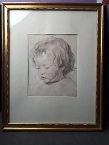 Old Print by Peter Rubens of Son Nicolaas in a Coral Necklace - Vintage Framing - Picture 1 of 3
