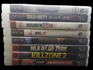 PS3 Video Game Bundle Includes 8 Games - Black Ops ll, Killzone 2, NHL 12 & More - Picture 1 of 5