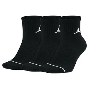 Authentic JORDAN / Ankle Socks / 3 Pack / Men's Size 8 -12 / BLACK / NWT - Picture 1 of 8