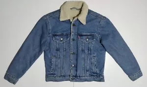 Chaqueta de camionero Sherpa original para mujer Levis en azul vintage XL, 36137-0009 - Imagen 1 de 9