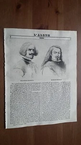 1838 L'Album Belle Arti: Ritratto Velasquez de Silva e Esteban Murillo (Sevilla) - Picture 1 of 1