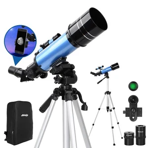 400mm Astronomical Telescope W/ Mobile Holder Backpack High Tripod for Beginners - Picture 1 of 11