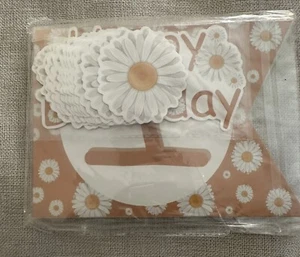 Daisy Happy Birthday Banner - Daisy Theme Birthday,Wildflower Birthday Banner, - Picture 1 of 3
