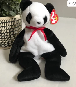NUEVO Ty Beanie Baby "Fortune" Oso Panda Retirado 1997 6 de diciembre 1997 - Imagen 1 de 5