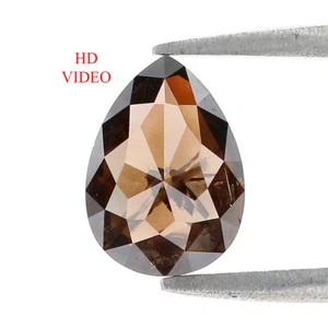 Diamante natural suelto en forma de pera de 1,93 quilates 9,70 mm color marrón diamante LQ3274 - Imagen 1 de 8