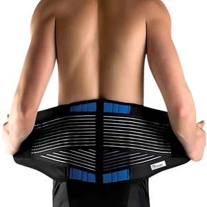 Adjustable Neoprene Double-Pull Lumbar Support Lower Back Belt Brace Pain Relief - Picture 1 of 10