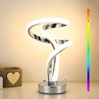 LED Nachttischlampe Touch Dimmbar RGB,12W Spiral Tischlampe Modern mit 7 Farben