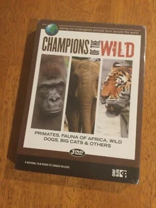 Champions Of The Wild - Primates, African Fauna, Wild Dogs, Big Cats -3 Disc Set - Picture 1 of 2