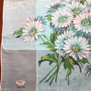 Vintage Taschentuch, neu, Damen Taschentuch, signiert von Colette, geblümt. - Bild 1 von 6