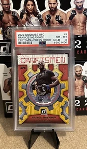 2022 Donruss Francis Ngannou Craftsmen Press Proof Gold PSA 8 - Picture 1 of 2