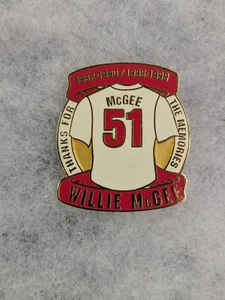 WILLIE MCGEE RETIREMENT PIN ST. LOUIS CARDINALS - Picture 1 of 1