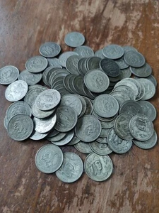 1950 - 1951  MEXICO 50 CENTAVOS 100 coin LOT OF  30% SILVER COINS  KM 449 - Picture 1 of 3