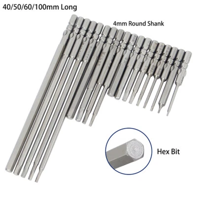 Hex Head Magnetic Screw Driver Bit Or Set Allen Key Impact Power 4mm Round Shank - Image 1 of 4