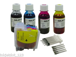 Cartuchos recargables y tinta de recarga para Brother LC61 LC-61 MFC-290C MFC-490 - Imagen 1 de 1
