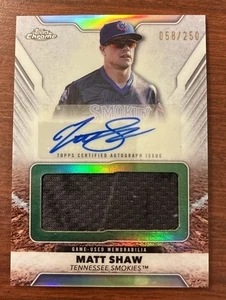 Matt Shaw 2025 Topps Pro Debut Jumbo Relic Auto 58/250 Cubs - Bild 1 von 2